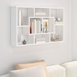 vidaXL Étagère murale blanc 85x16x52 5 cm bois d'ingénierie
