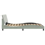 vidaXL Cadre de lit avec LED sans matelas gris clair 140x190cm velours