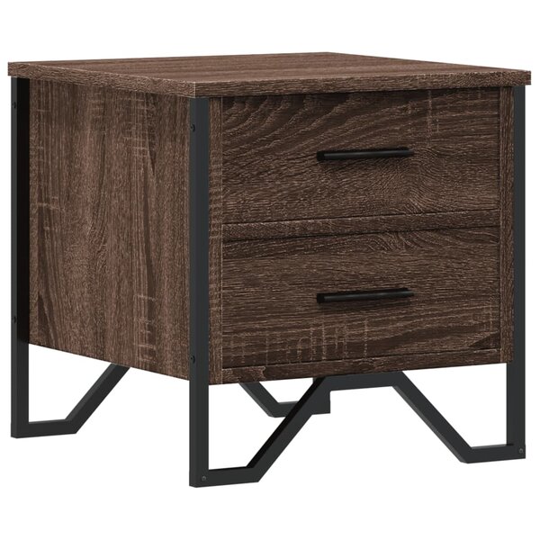 vidaXL Table de chevet chêne marron 40x41x40 cm bois d’ingénierie