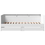 vidaXL Lit de jour avec tiroirs sans matelas blanc 75x190 cm