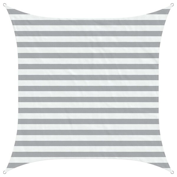 vidaXL Voile d'ombre Gris clair et blanc 2 x 2 m