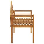 vidaXL Banc de jardin avec coussin 135 cm Bois d'acacia massif