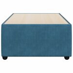 vidaXL Cadre de lit bleu 90x190 cm velours