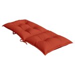 vidaXL Coussins de chaise à dossier haut lot de 4 rouge mélangé tissu