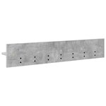vidaXL Porte-manteau mural avec étagère Gris béton 100 x 10.5 x 18 cm