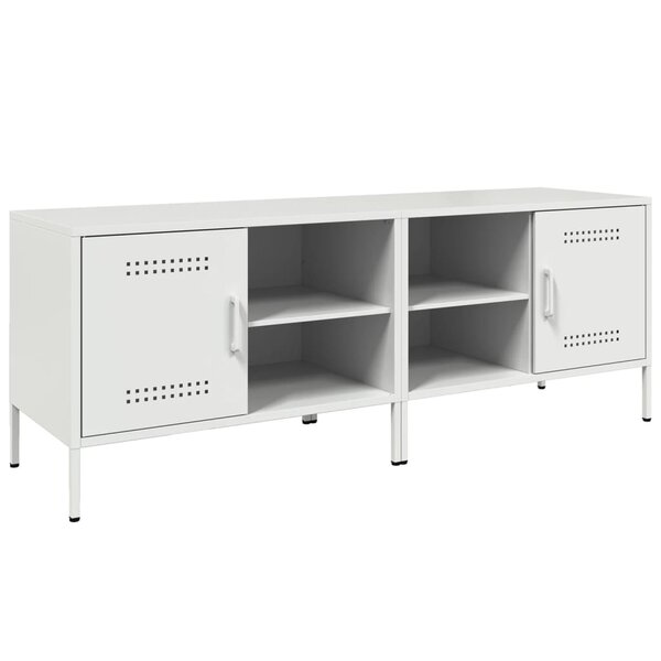 vidaXL Meubles TV 2 Pièces blanc 68x39x50 5 cm acier