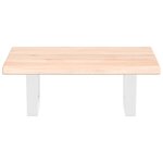 vidaXL Étagère de vasque murale acier et bois de chêne massif