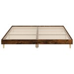 vidaXL Cadre de lit chêne fumé 120x200 cm bois d'ingénierie