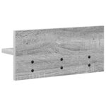 vidaXL Porte-manteau mural avec étagère Sonoma gris 40 x 10.5 x 18 cm