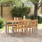 vidaXL Tables de jardin Naturel et gris 150 x 90 x 75 cm