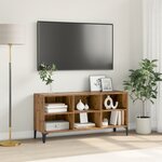 vidaXL Meuble TV en Bois Ancien Bois Ancien Bois d'ingénierie  Métal Moyen