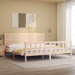 vidaXL Cadre de lit sans matelas bois massif de pin