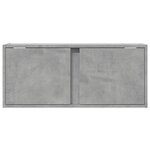 vidaXL Meuble TV mural avec lumières LED gris béton 80x31x35 cm