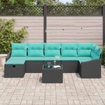 vidaXL Ensemble de Canapés avec coussin avec stockage 8 Pièces polyrotin