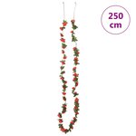 vidaXL Guirlandes de fleurs 6 Pièces rouge 250 cm