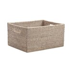 Corbeille rangement en rotin 34 x 26 x 18 cm