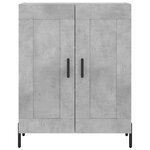 vidaXL Buffet haut Gris béton 69 5x34x180 cm Bois d'ingénierie
