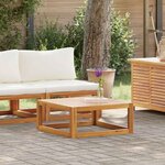 vidaXL Salon de jardin 2 Pièces avec coussin Bois d'acacia solide