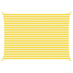 vidaXL Voile d'ombre Jaune et blanc 3 5 x 5 m 100   polyester Oxford