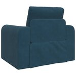 vidaXL Canapé-Lit Bleu 98 x 71 x 83 cm Velours