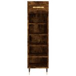 vidaXL Meuble à chaussures chêne fumé 30x35x105 cm bois d'ingénierie