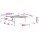 vidaXL Cadre de lit avec tiroirs sans matelas chêne sonoma 135x190 cm