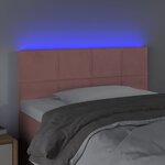 vidaXL Tête de lit à LED Rose 90x5x78/88 cm Velours