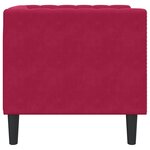 vidaXL Fauteuil Chesterfield rouge bordeaux velours