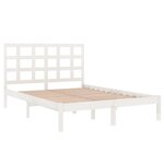 vidaXL Cadre de lit sans matelas blanc 140x200 cm bois massif