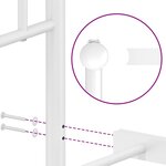 vidaXL Cadre de lit métal sans matelas et tête de lit blanc 135x190 cm