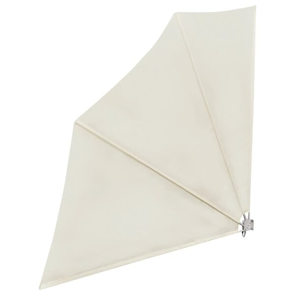 vidaXL Auvent latéral pliable de balcon Crème 140x140 cm