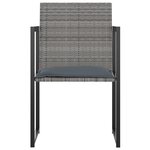 vidaXL Ensemble à manger d'extérieur 5Pièces coussins résine tressée gris