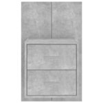 vidaXL Table de chevet murale Gris béton