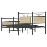 vidaXL Cadre de lit sans matelas chêne sonoma 120x200 cm