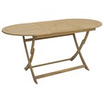 vidaXL Table pliable de jardin 160x85x75 cm bois d'acacia solide