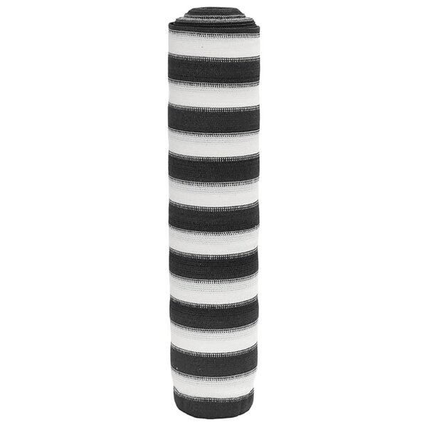 vidaXL Filet brise-vue anthracite et blanc 1 8x50 m PEHD 195 g/m²
