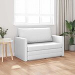 vidaXL Canapé-Lit 110cm Blanc Simili cuir