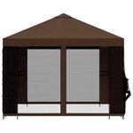 vidaXL Abri de jardin avec parois 3 x 3 m Marron Polyester et Acier