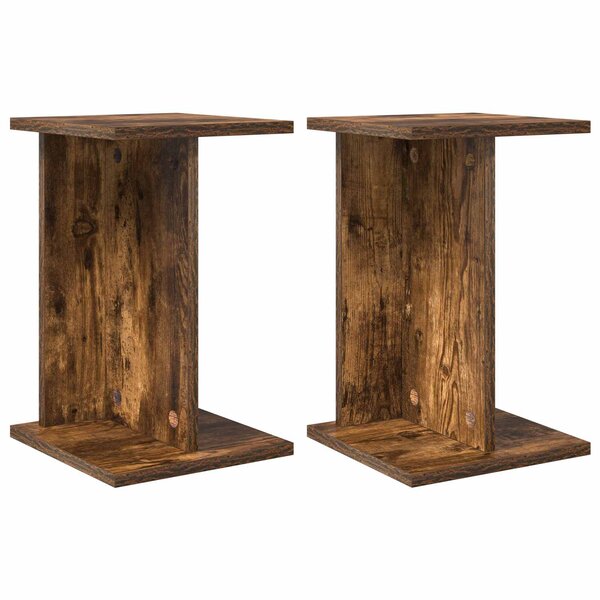 vidaXL Support de Plante 2 pièces Chêne fumé 25 x 25 5 x 40 5 cm