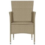 vidaXL Chaises manger de jardin lot de 2 Résine tressée Beige