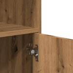 vidaXL Armoire à roulettes chêne artisanal 55x40x91 cm bois ingénierie