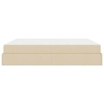 vidaXL Cadre de lit avec stockage Crème 180 x 200 cm tissu