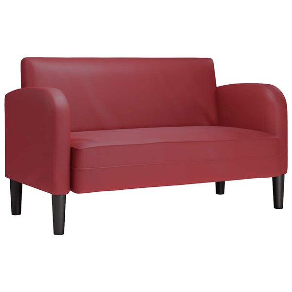 vidaXL Canapé causeuse rouge bordeaux 110 cm similicuir