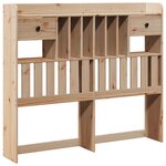vidaXL Lit bibliothèque sans matelas 135x190 cm bois de pin massif
