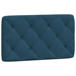 vidaXL Coussin de tête de lit bleu 80 cm velours
