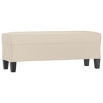 vidaXL Banc Crème 100x35x41 cm Tissu microfibre