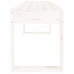 vidaXL Banc de jardin blanc 110x38x45 cm bois massif de pin