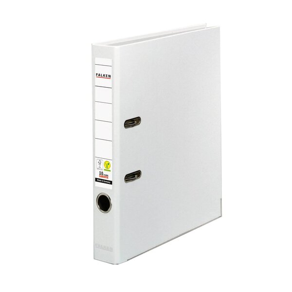 Classeur À Levier Pp A4 Vegan - Blanc - X 25 - Falken