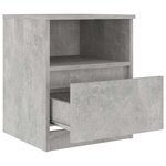 vidaXL Tables de chevet 2 Pièces gris béton 40x40x50 cm bois d'ingénierie