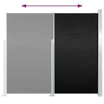 vidaXL Auvent latéral rétractable de patio 170x300 cm Noir